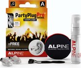 Alpine PartyPlug Pro Natural - Premium oordoppen voor festivals, concerten en muziekevenementen (21dB) - Uniek lineair filter - Voorkomt gehoorschade - Herbruikbaar - Transparant