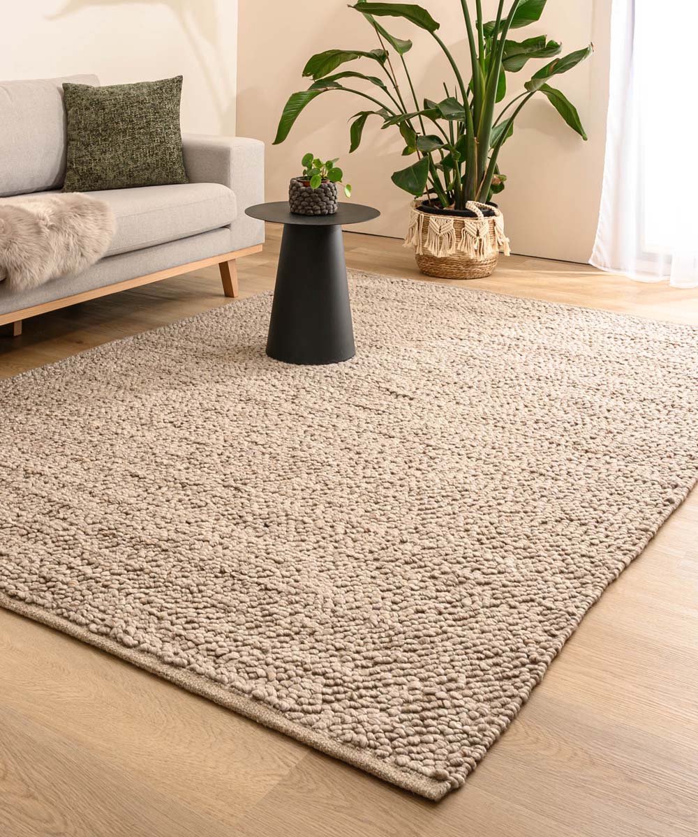 Wollen vloerkleed - Agder beige 200x300 cm
