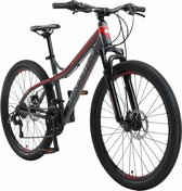 Bikestar  26 inch hardtail Alu MTB, 21 speed, grijs / rood