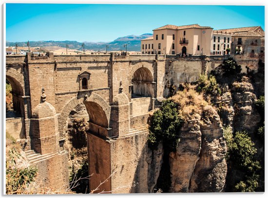 PVC Schuimplaat- Mooie Stenen Brug in Malaga, Spanje - 40x30 cm Foto op PVC Schuimplaat