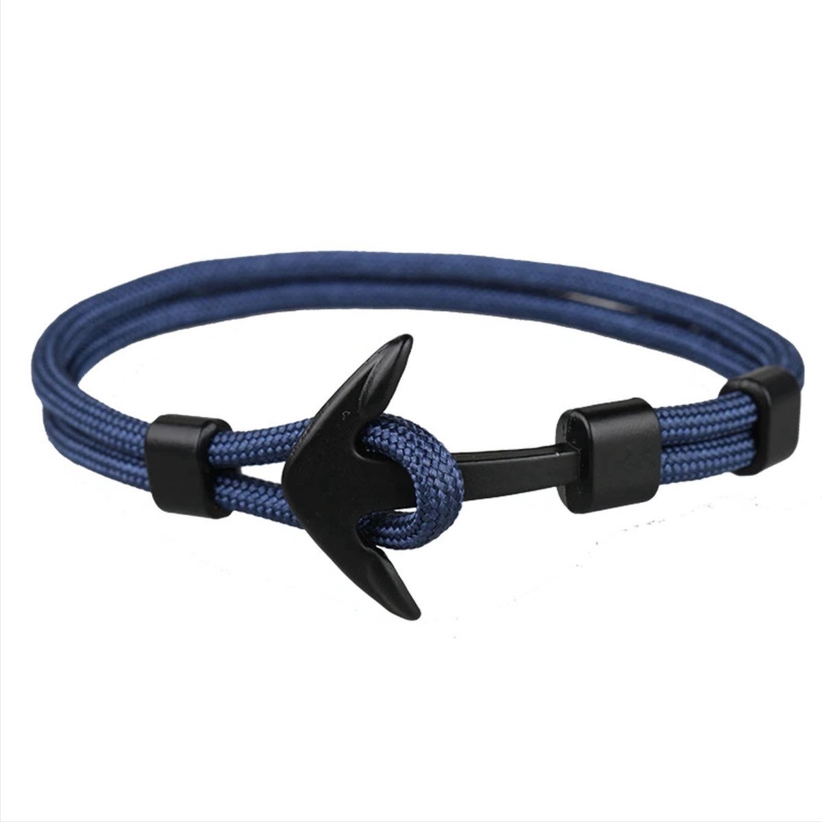 CHPN - Armband - Stoere Armband -voor Mannen - 21 cm - Stijlvolle armband - Zomer - Textiel - Heren - Accessoire - Cadeau - Anker - Zee
