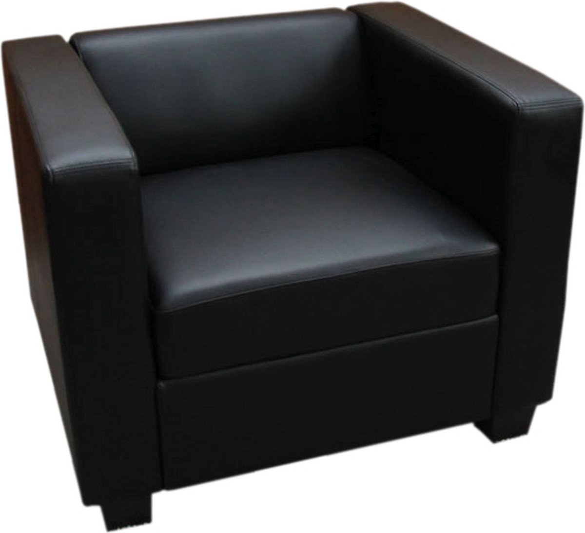 Cosmo Casa Relaxfauteuil - Zwart - Eigentijds Design - Comfortabele Bekleding - Hoogwaardig Kunstleer