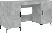 vidaXL-Bureau-140x50x75-cm-bewerkt-hout-betongrijs