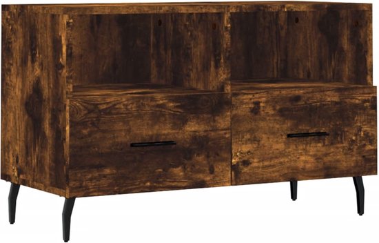 vidaXL-Tv-meubel-80x36x50-cm-bewerkt-hout-gerookt-eikenkleurig