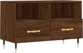 vidaXL - Tv-meubel - 80x36x50 - cm - bewerkt - hout - bruin - eikenkleur