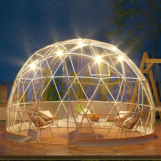 Bubbeltent Iglo Tuinkamer Party Tent Tuintent Sfeer Bubbel 365cm LED Lights  Serre | bol