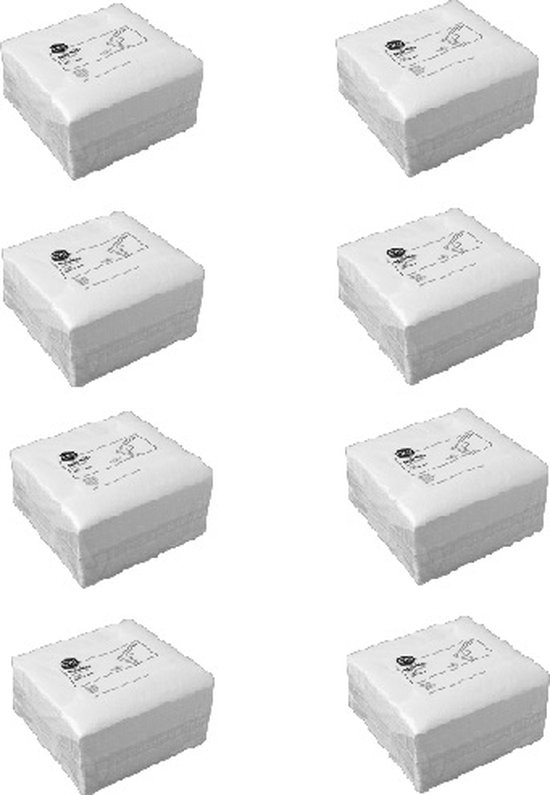 Tork Lunchservet 33x33cm 3-laags 1/4-vouw Wit 477414, 10x150st