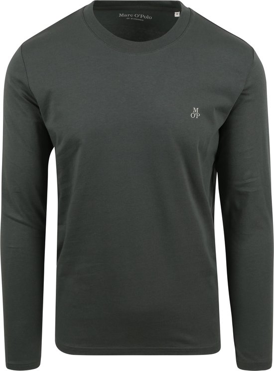 Marc O'Polo - Long Sleeve T-Shirt Donkergroen - Heren - Regular-fit