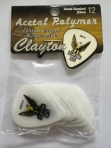 Clayton - Acetal - standaard plectrum - 1.00 mm - 12-pack