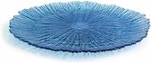Platt tallrik Quid Mar de Viento Blauw Glas (Ø 28 cm) (Pack 6x)