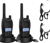 Baofeng BF-88ST Pro - PMR446 - Talkie-walkie - Groot portée - Écran LCD - VOX-dual-Watch - Chargeur de table et bouchons d'oreilles - 2 Pièces