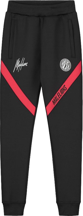 Malelions sport pre-match trackpants in de kleur zwart/rood.