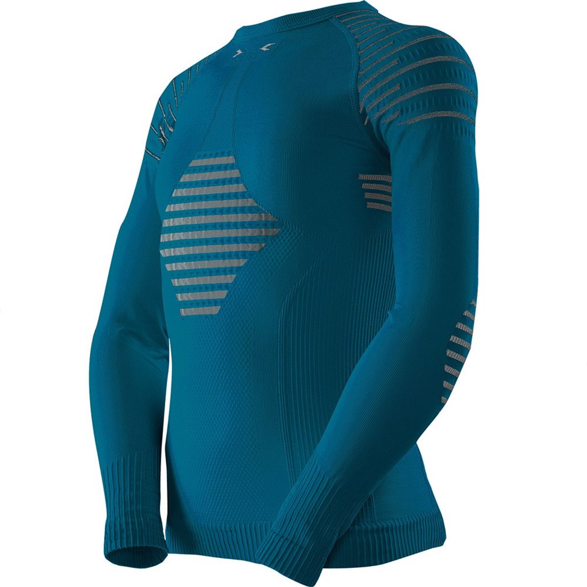 X-Bionic Invent 4.0 Shirt Lange Mouw Junior Teal Blue/Antraciet 12-13 jaar