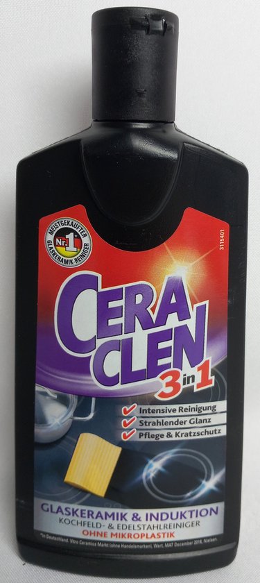 Cera Clen - Kookplaat Schoonmaakmiddel - 3-in-1 glazen keramisch & inductie  reiniger &... | bol.com