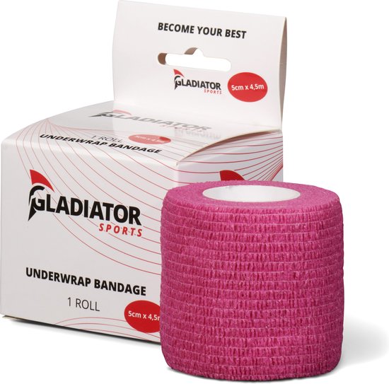 Foto: Gladiator sports ondertape bandage sporttape sport bandage per rol roze