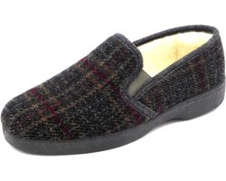 Neles Heren Pantoffel Gevoerd 50204 Zart/Grijs Geruit - Maat 49