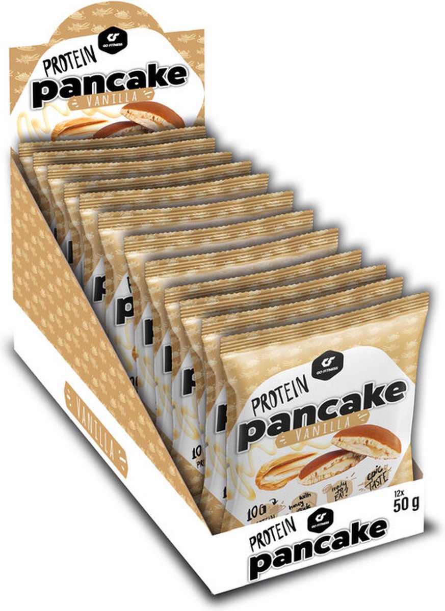 Goedkoopste Protein Pancake Vanille - GO Fitness mini eiwitrijke pannenkoeken (12x50g