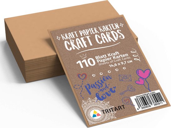 Blanco papieren kaarten, indexkaarten, geheugenkaarten, blanco speelkaarten, kraftpapieren kaarten, visitekaartjespapier voor doe-het-zelvers en