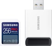 Samsung SD Pro Ultimate - SDXC-carte mémoire – 256GB - avec le lecteur de cartes Samsung
