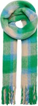 Onlmia check scarf cc - Abundant green