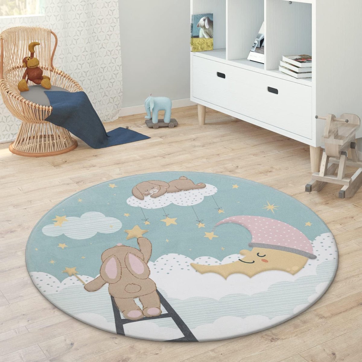 Tapis Enfant Tapis Chambre Enfant Fille Garcon Pastel Arc-en-ciel Coeur Gris