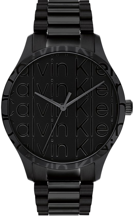 Calvin Klein CK25200344 Iconic Heren Horloge - Mineraalglas - Staal - Bruin - 42 mm breed - Quartz - Vouw/Vlindersluiting - 3 ATM (spatwater)