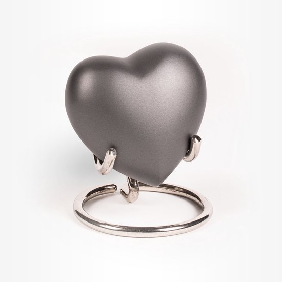 Crematie urn | Messing urn | Kleine urn hart grijs | Mini urn | Hartjes urn  | 0.11 liter | bol.com