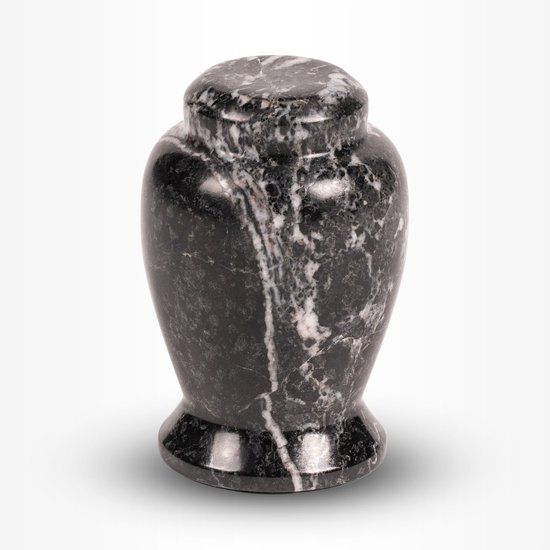 Crematie urn | Mini urn natuursteen zwart marmer | Keepsake urn | 0.08 liter