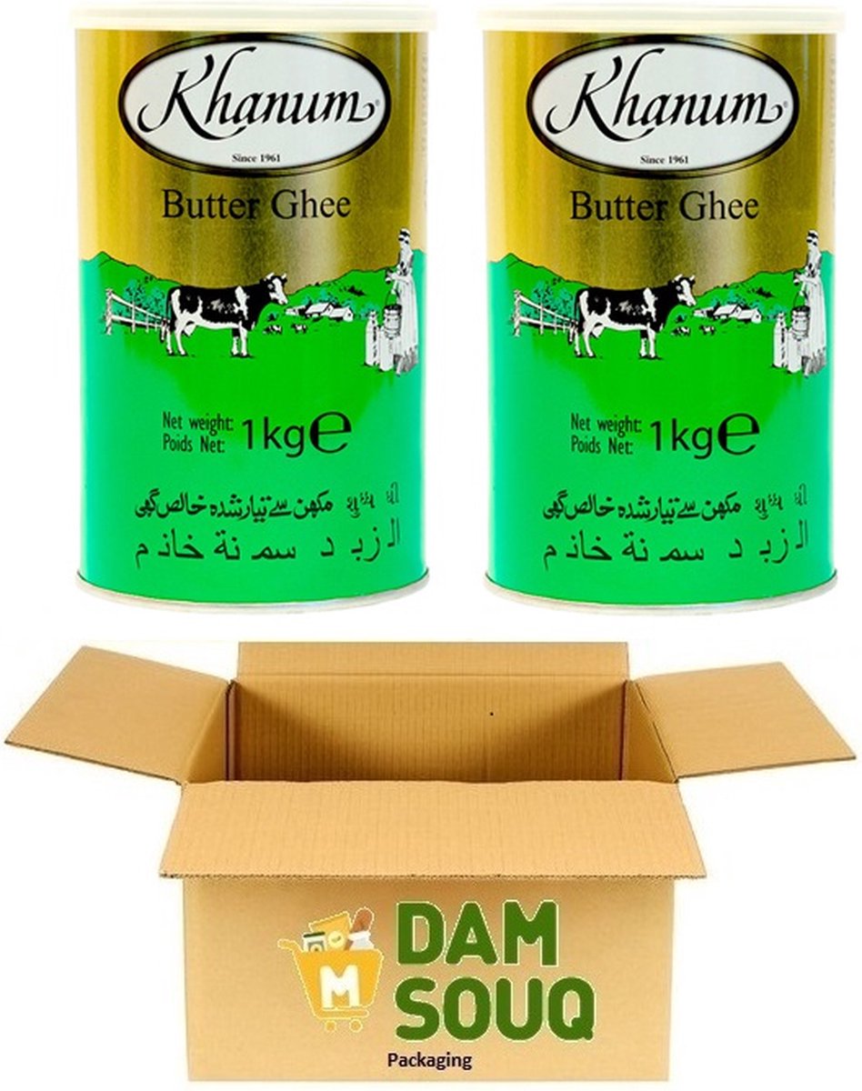Multipak Khanum Butter Ghee - (Geklaarde Boter) - (2x 1 KG)