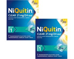 Niquitin Clear Nicotinepleisters 21mg Stap 1 - 2 x 7 stuks