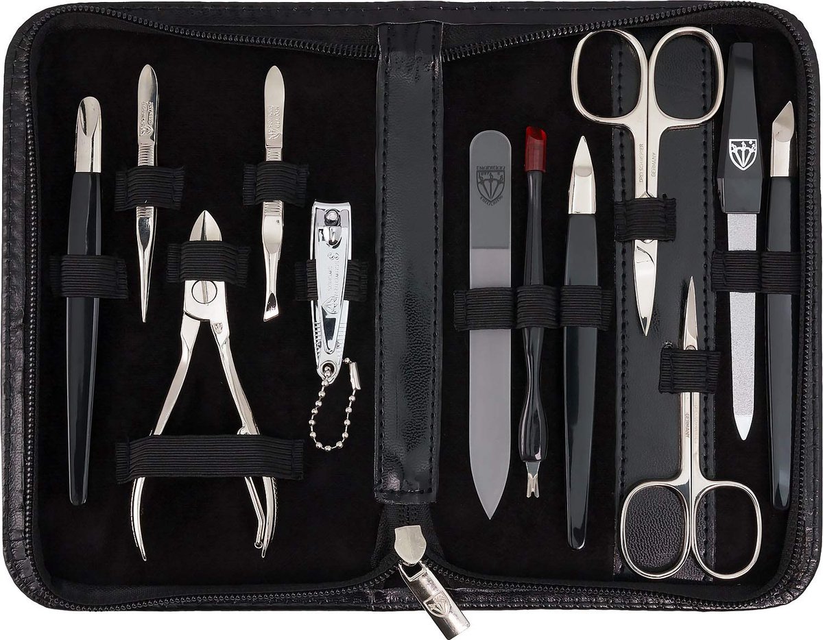 Goedkoopste Manicure Set 12-delig - Pedicure Set - Nagel Set - Nagelverzorging Set - Zwart