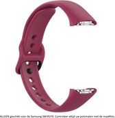 Wijnrood / Paars / Roze Sporthorloge Bandje Geschikt voor Samsung Galaxy Fit (eerste generatie) SM-R370 - horlogeband - polsband - strap - siliconen - wine red rubber