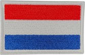 Vlag Nederland Holland Strijk Embleem Patch 8 cm / 5 cm / Rood Wit Blauw