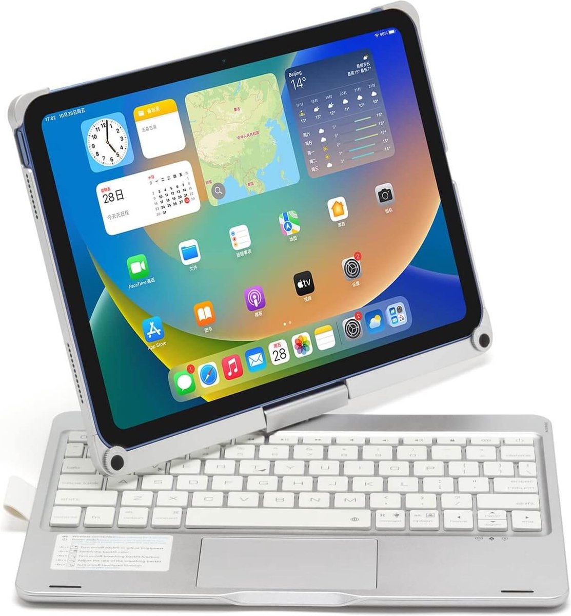 iPad Stuff - Étui avec clavier Apple iPad 2022 10,9 pouces 10e génération -  Housse de