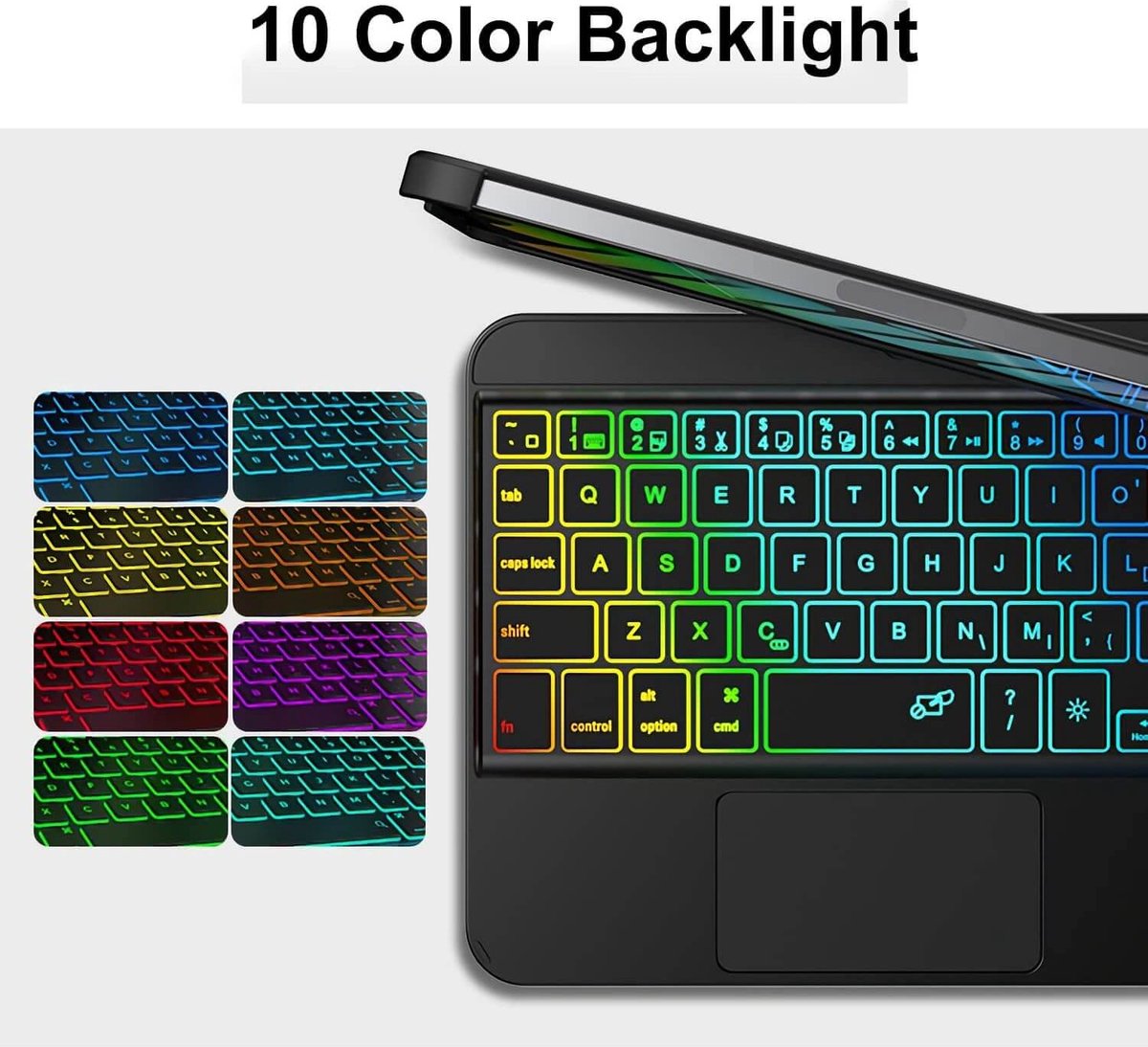 Étui FOXDOCK clavier Bluetooth avec pavé tactile pour iPad (2022) avec support magnétique