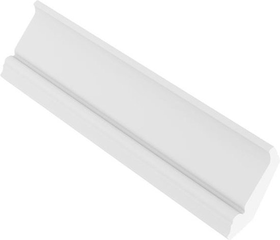 Set van 3 kroonlijsten voor plafond van polystyreen L290 x H5 cm wit - ETIRIA L 290 cm x H 4.7 cm x D 1.1 cm