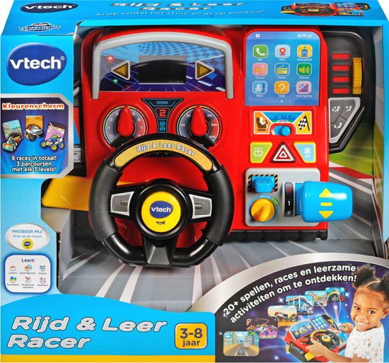 VTech Rijd & Leer Racer Racestuur Activity Center - Interactief & Educatief Speelgoed - Activiteitenbord - Cadeau - Kinderspeelgoed 3 Jaar van Vtech — afbeelding 2