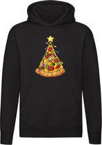 Pizza kerstboom Hoodie - kerst - feest - eten - kerstboom - feestdagen - kerstmis - cadeau - grappig - kersttrui