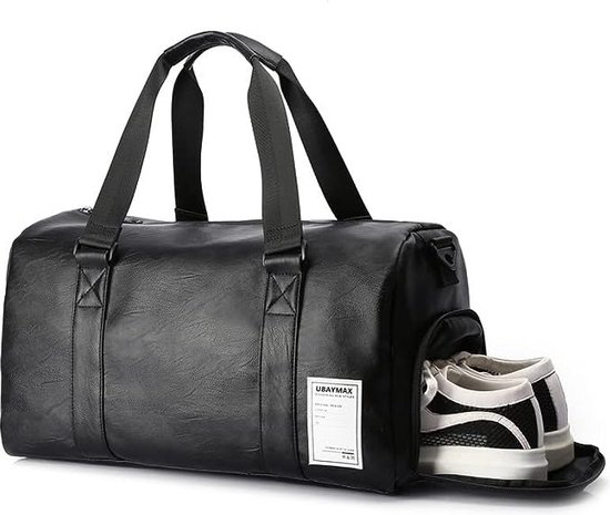 sac de sport, sac de voyage avec compartiment à chaussures, cuir véritable,  sac de... | bol