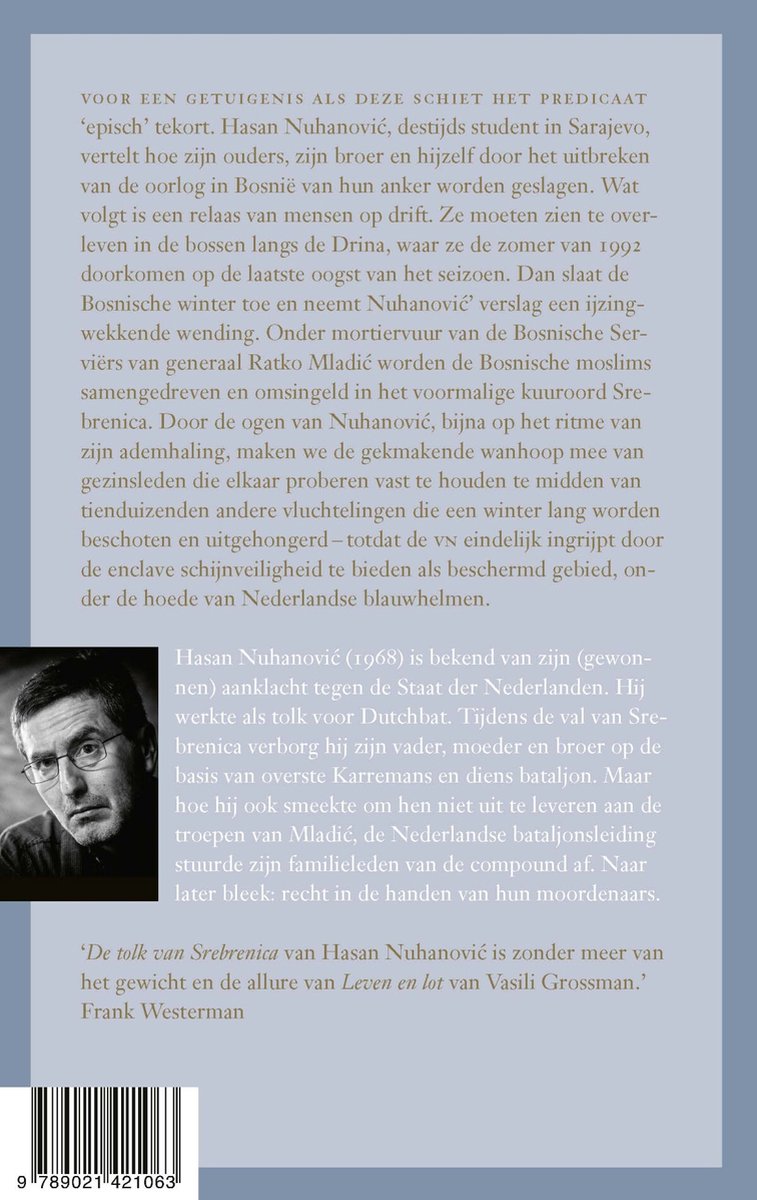 De tolk van Srebrenica - back cover