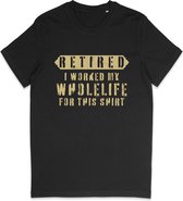 T-Shirt Drôle Hommes Femmes - Retraité - Texte Imprimé - Zwart - XXL