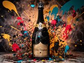 Poster Dom Perignon Colors - Champagne Poster - Graffiti Art - Geschikt om in te lijsten - 61 x 91,5 cm (A1+)