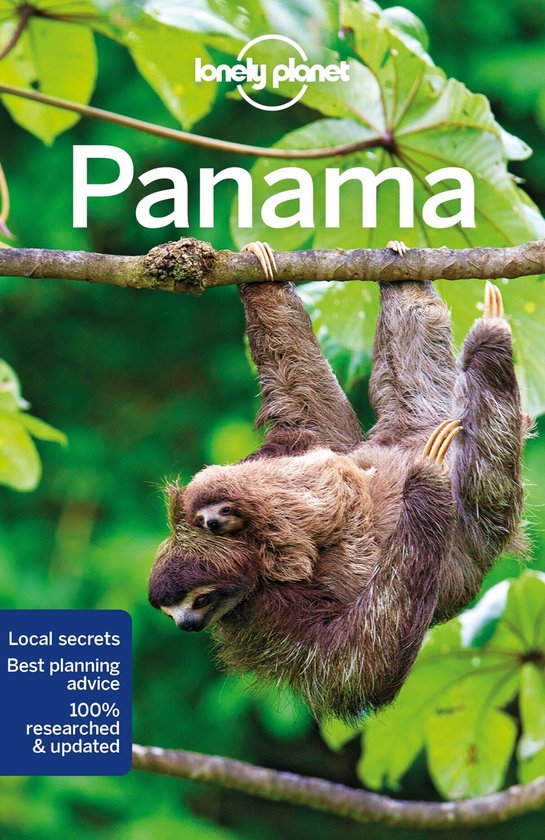 Guide Lonely Planet Panama avec un paresseux et un bébé accrochés à une branche.