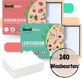 BambiClean Wasstrips Voordeelverpakking - 240 wasbeurten - Milieuvriendelijke Wasmiddeldoekjes - Wasmiddel Strips Proefpakket