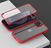 Mobiq - Rugged 360 Graden Full Body iPhone 15 Pro Max Hoesje - rood