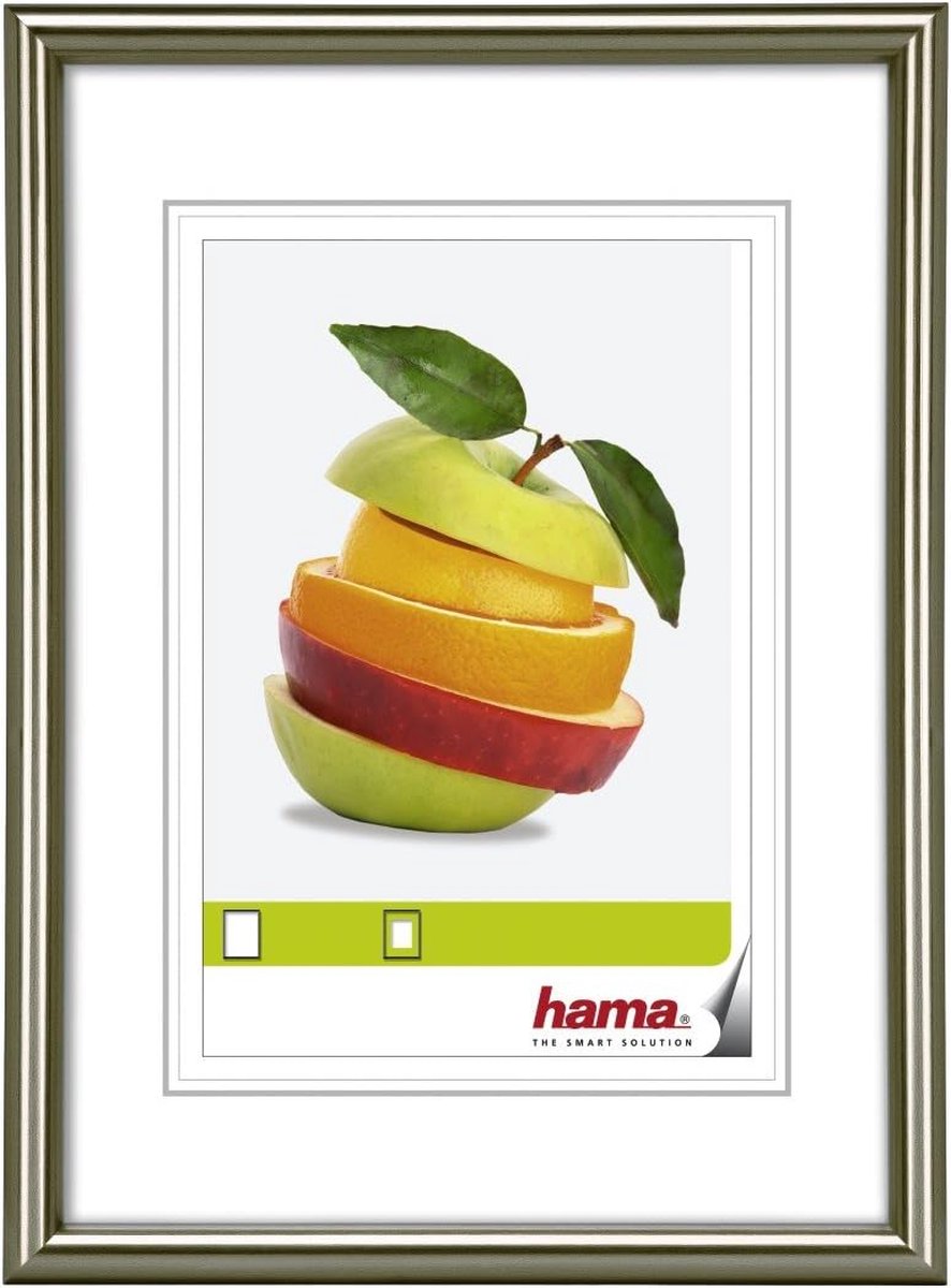 Hama Cadre photo Sevilla A4 (21 x 29,7 cm) avec passe-papier 15 x 20 cm,  verre de haute qualité, cadre en plastique, à suspendre, noir