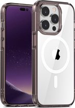 Mobiq - Schokbestendige MagSafe Case iPhone 15 Plus - transparant/zwart