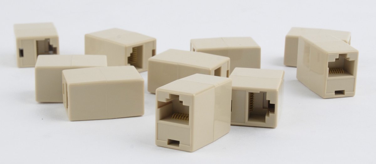 LAN koppelstuk (8P8C RJ45), 10 stuks