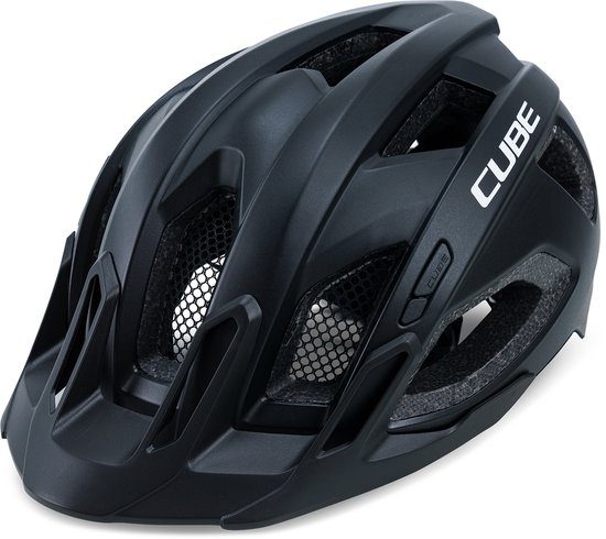 CUBE Fietshelm Quest - Racefiets helm - 15 Ventilatiegaten - SNAP 360 Fit System - Met LED-lamp - Verstelbaar - 59-64 cm - XL - Matt Zwart