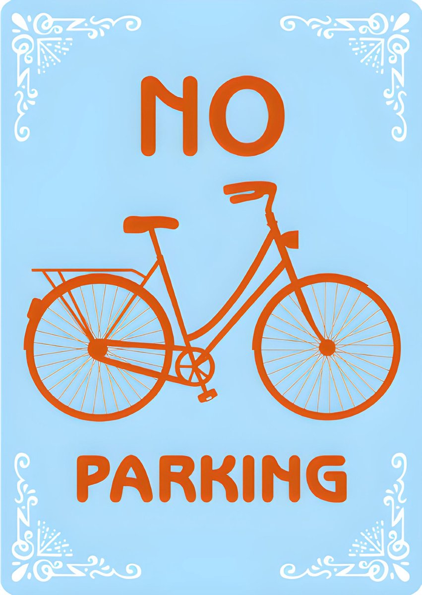 Plenty Gifts - Tinnen uithangbord | 'No Parking' | 21x14.8 cm | Wanddecoratie voor binnen en buiten